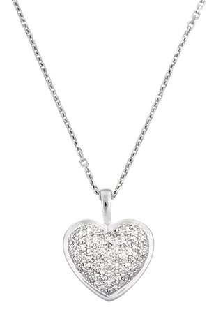 Pendente Coeur Ouro branco e diamantes