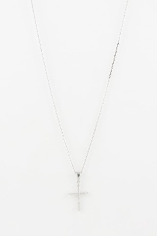 Pendente Croix brillante 
Ouro branco e diamantes