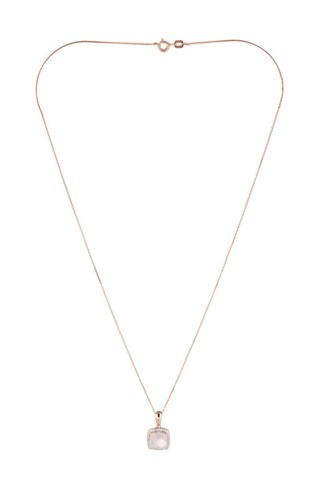 Pendente Quartissime Ouro rosa, diamantes e quartzo rosa