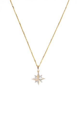 Pendente Stellina - Ouro branco, ouro amarelo e diamantes