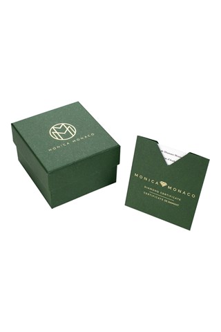 Stalen & Diamanten Quartz Horloge - Goudkleurig en Zilverkleurig - Monica Monaco