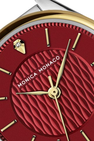 Stalen Quartz Horloge met Diamant - Zilverkleurig en Goudkleurig