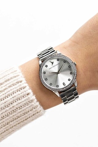 Metalen Quartz Horloge - Zilverkleurig - Emily Westwood