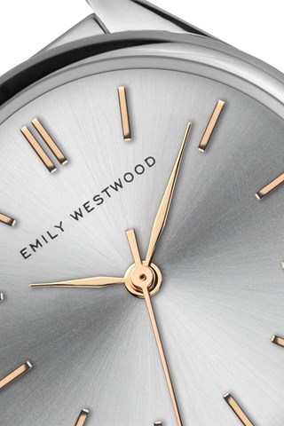 Roestvrijstalen Quartz Horloge - Zilverkleurig en Roségoudkleurig - Emily Westwood