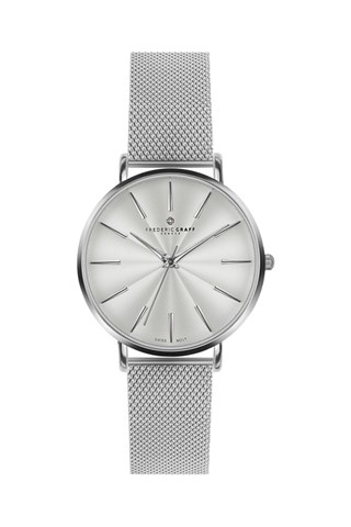 Stalen Quartz Horloge - Zilverkleurig - Frederic Graff