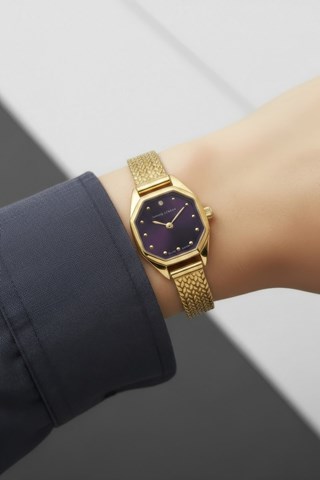 Stalen Quartz Horloge - Goudkleurig