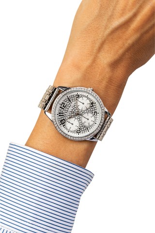 Stalen Quartz Horloge - Zilverkleurig