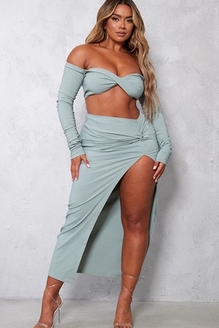 Falda de tubo - Verde claro