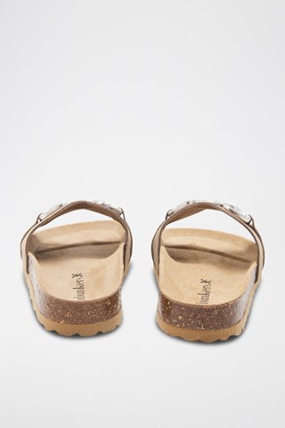 Mules em couro - 
Castanho