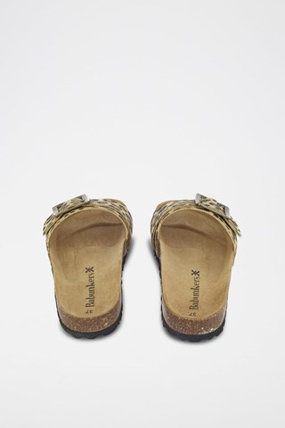 Mules em couro 
Bege