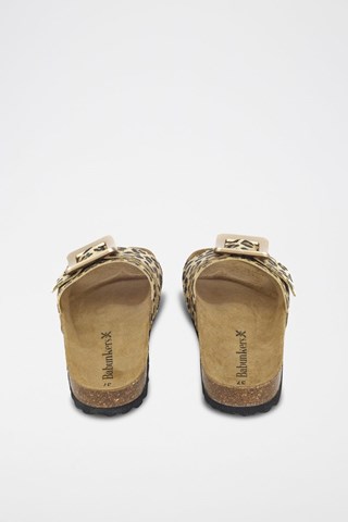 Mules em couro 
Bege