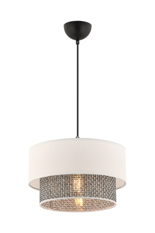 Suspension Echo - Blanc et gris - 45-60 W