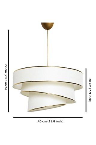 Suspension Couper - Blanc et doré - 60 W