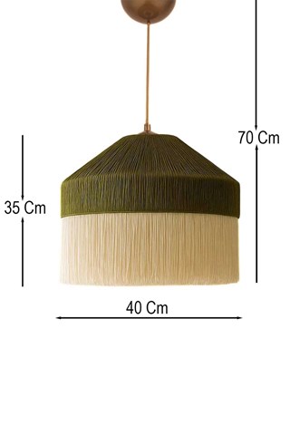 Suspension - Kaki et écru - 40 W