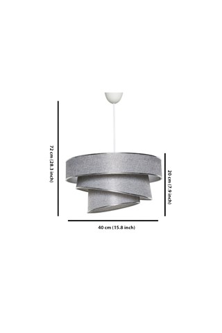 Suspension Couper - Gris et argenté - 60 W