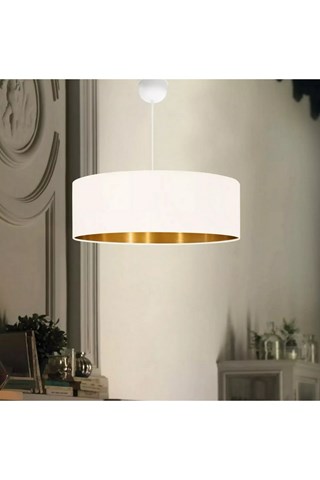 Suspension LED Ayd - Beige et doré - 9 W