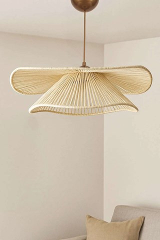 Suspension Duvela - Doré et beige - 40 W