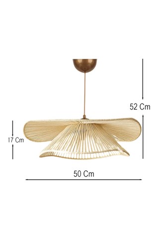 Suspension Duvela - Doré et beige - 40 W