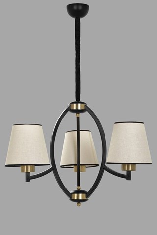 Suspension - Noir et écru - 3 x 40 W