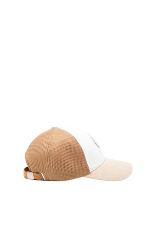 Boné - Branco e castanho-claro