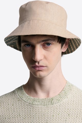 Chapéu à pescador reversível - Bege