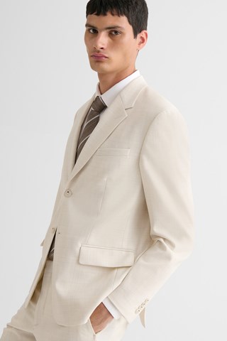 Casaco de fato em linho - Cru