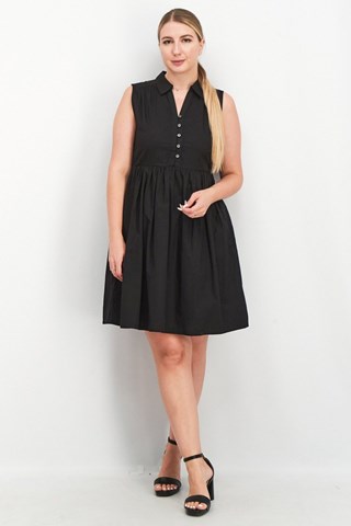 Abito a campana Sleeveless - Nero