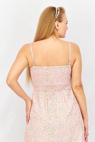 Abito a campana Strappy - Rosa