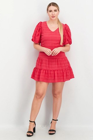 Abito a campana Vee - Fucsia