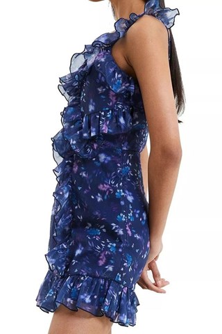 Abito con volant Aden - Navy