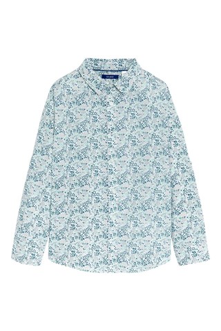 Chemise en lin - Blanc et vert - Okaïdi