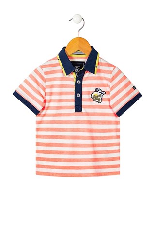 Polo Astika - Blanc et bleu marine 