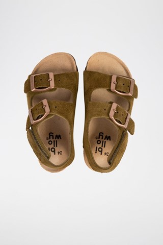 Sandalias de nobuk - Caqui
