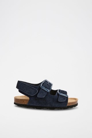 Sandalias de nobuk - Azul marino