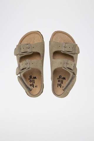 Sandalias de piel - Caqui