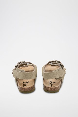 Sandalias de piel - Caqui