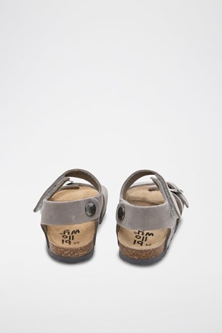Sandalias de piel - Gris