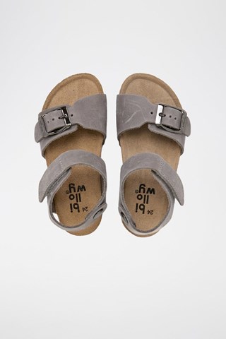 Sandalias de piel - Gris