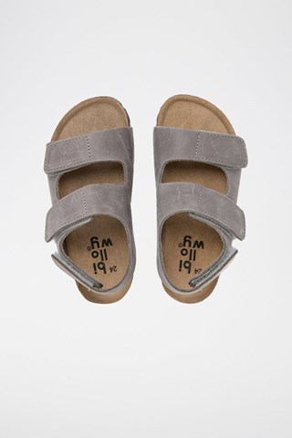 Sandalias de piel - Gris