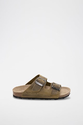 Sandalias de piel - Caqui