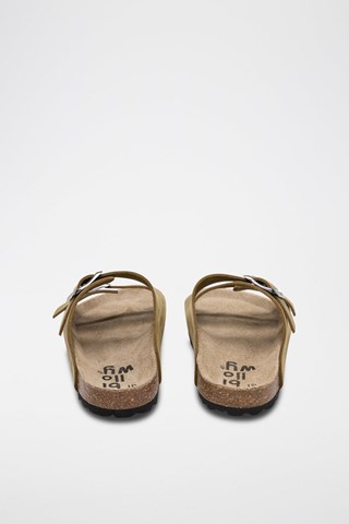 Sandalias de piel - Caqui