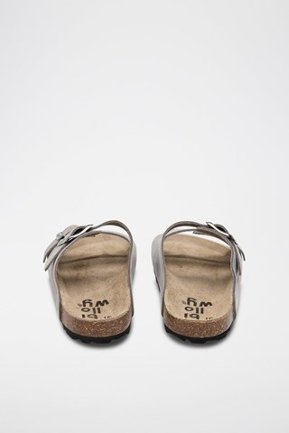 Sandalias de piel - Gris