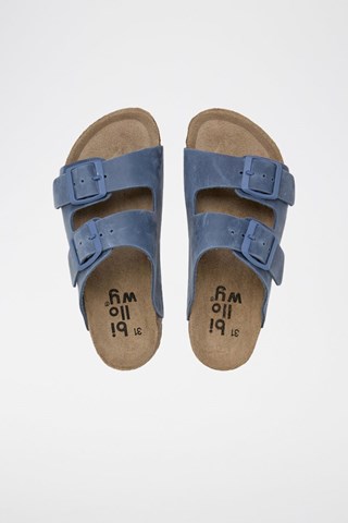 Sandalias de piel - Azul