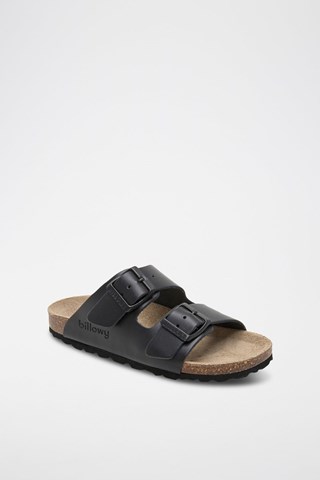Sandalias de piel - Negro