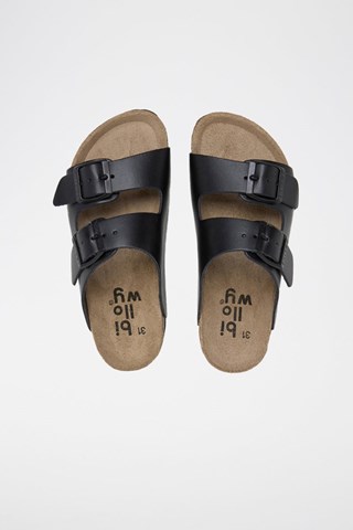 Sandalias de piel - Negro