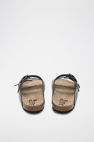Sandalias de piel - Negro