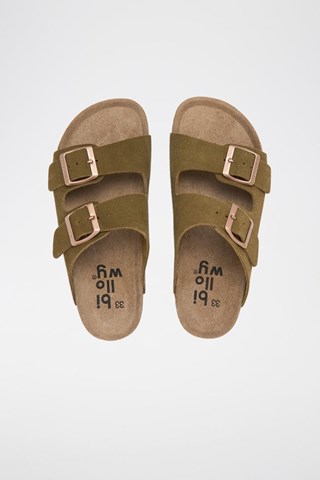 Sandalias de nobuk - Caqui