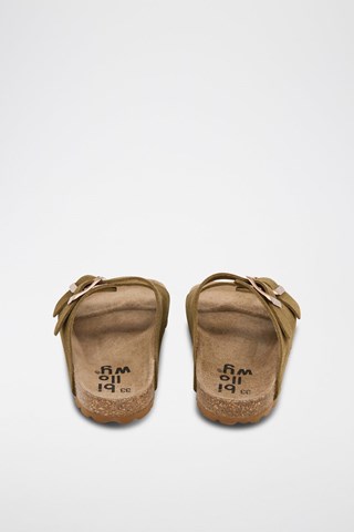 Sandalias de nobuk - Caqui