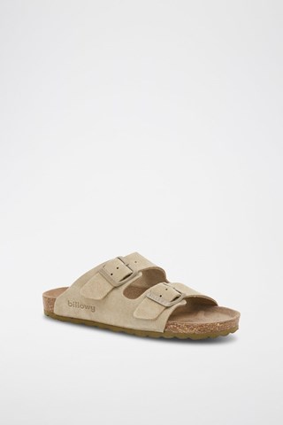 Sandalias de nobuk - Verde claro