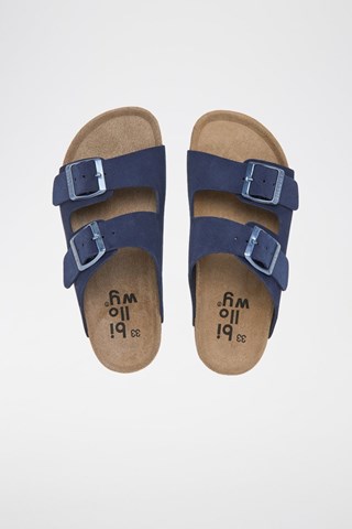 Sandalias de nobuk - Azul